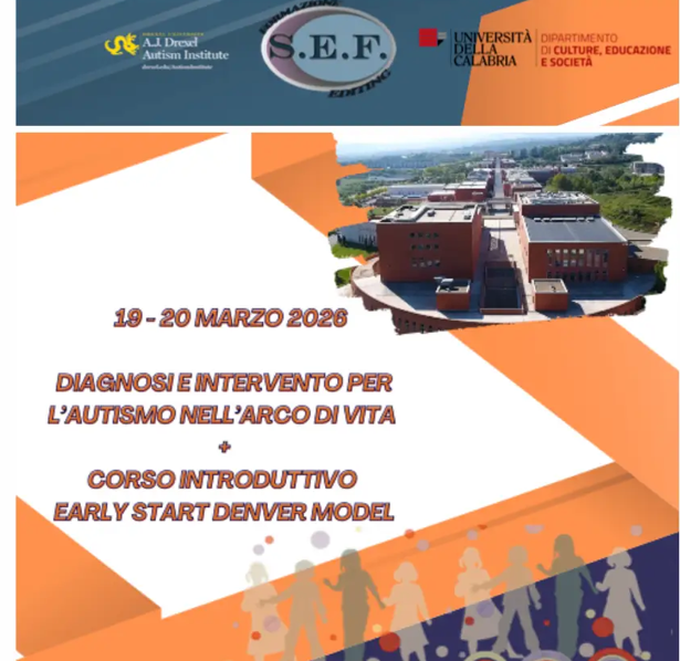 Diagnosi e intervento per l’autismo nell’arco di vita e corso introduttivo Early Start Denver Model